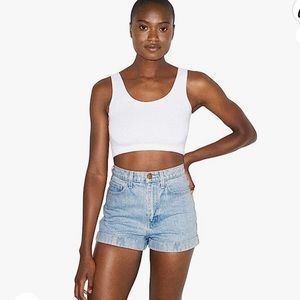 American Apparel High Waisted Denim Shorts